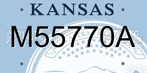 M55770A Kansas License Plate