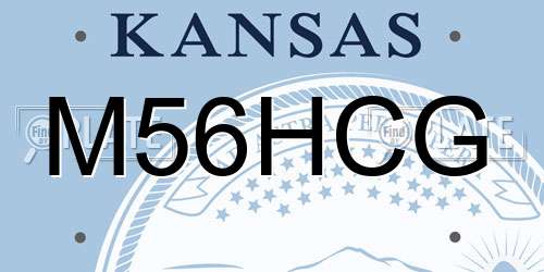 M56HCG Kansas License Plate