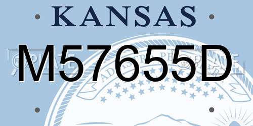M57655D Kansas License Plate