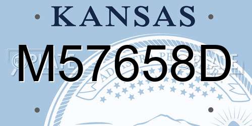 M57658D Kansas License Plate