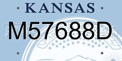M57688D Kansas License Plate