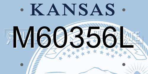 M60356L Kansas License Plate