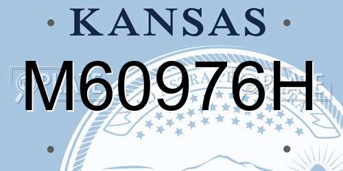 M60976H Kansas License Plate