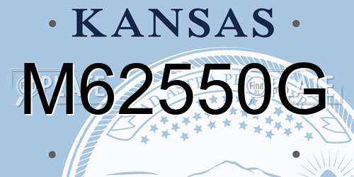 M62550G Kansas License Plate