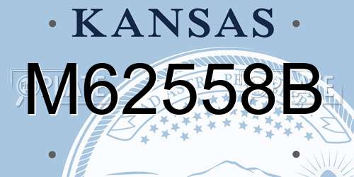 M62558B Kansas License Plate