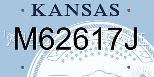M62617J Kansas License Plate