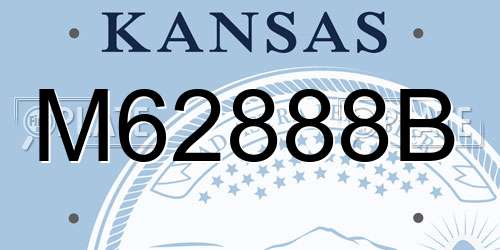 M62888B Kansas License Plate