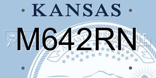 M642RN Kansas License Plate