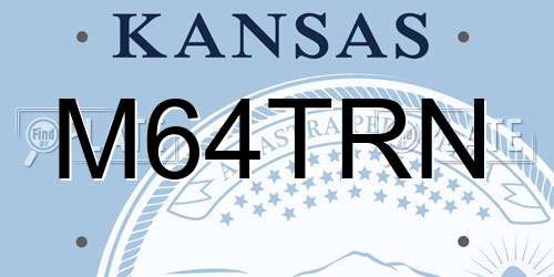 M64TRN Kansas License Plate