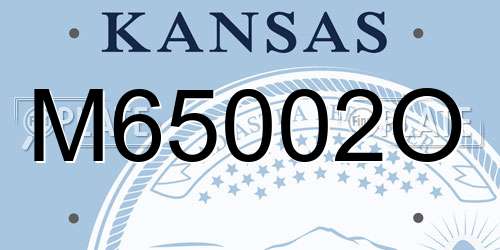M65002O Kansas License Plate