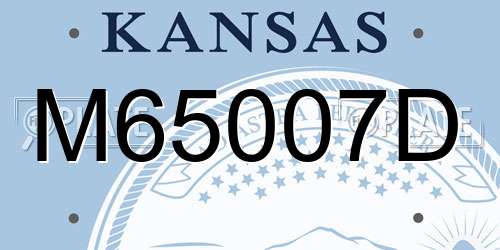 M65007D Kansas License Plate