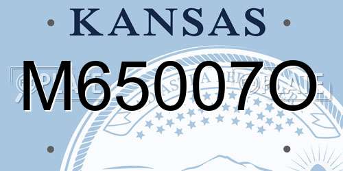 M65007O Kansas License Plate