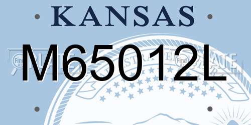 M65012L Kansas License Plate