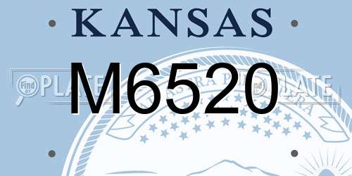 M6520 Kansas License Plate