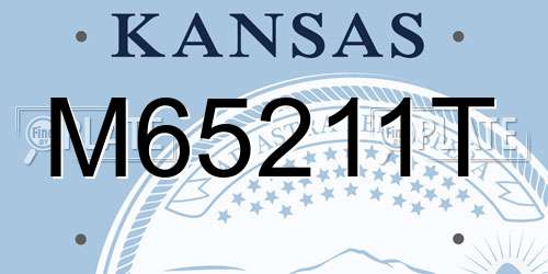 M65211T Kansas License Plate