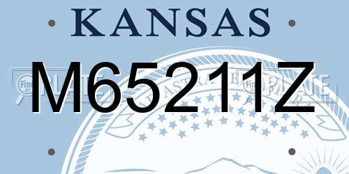M65211Z Kansas License Plate