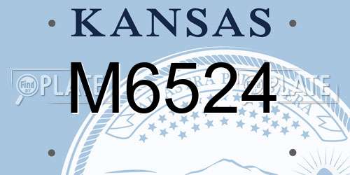 M6524 Kansas License Plate