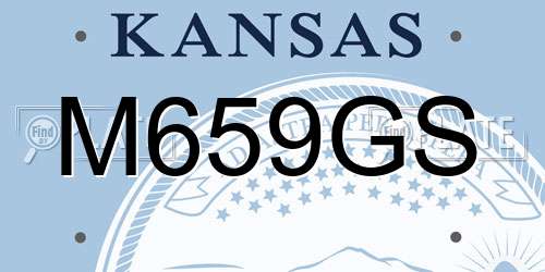 M659GS Kansas License Plate