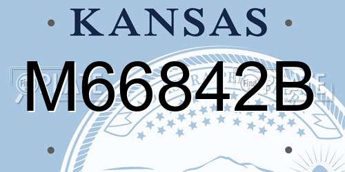 M66842B Kansas License Plate