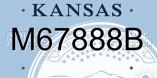 M67888B Kansas License Plate