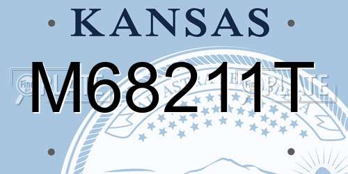 M68211T Kansas License Plate