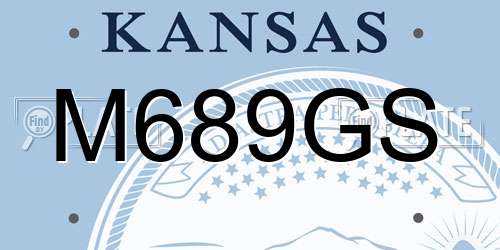 M689GS Kansas License Plate