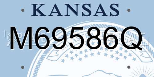 M69586Q Kansas License Plate