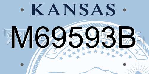 M69593B Kansas License Plate