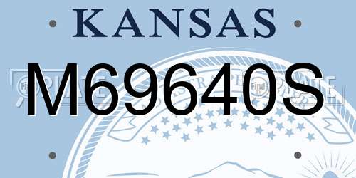 M69640S Kansas License Plate