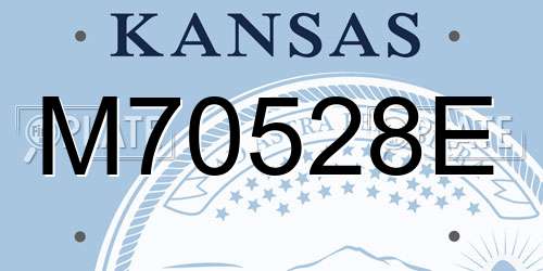 M70528E Kansas License Plate