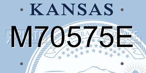 M70575E Kansas License Plate