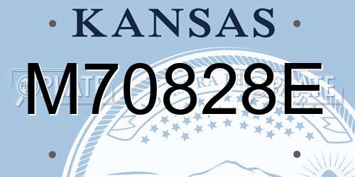 M70828E Kansas License Plate