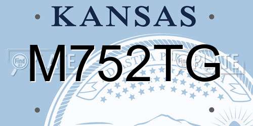 M752TG Kansas License Plate