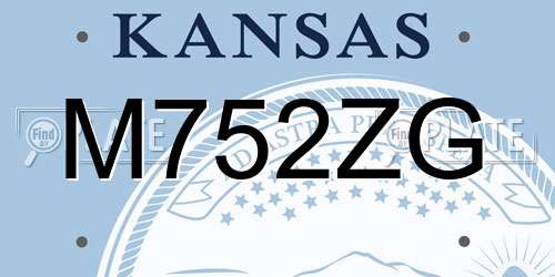 M752ZG Kansas License Plate