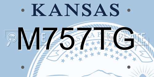 M757TG Kansas License Plate