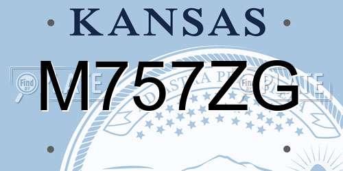 M757ZG Kansas License Plate