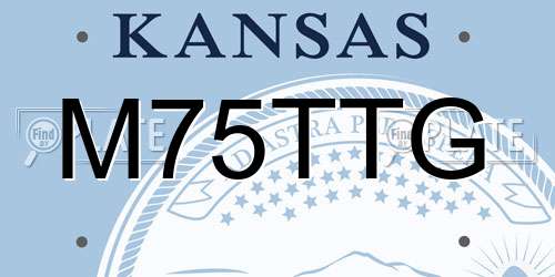 M75TTG Kansas License Plate