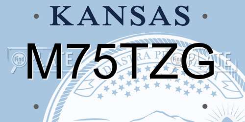 M75TZG Kansas License Plate