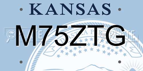 M75ZTG Kansas License Plate