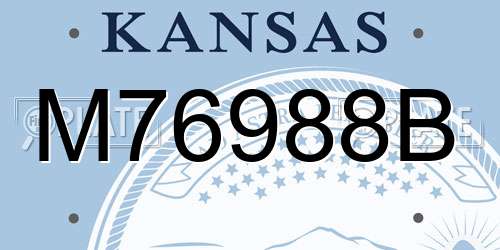 M76988B Kansas License Plate