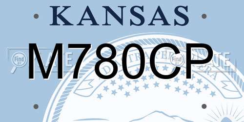 M780CP Kansas License Plate