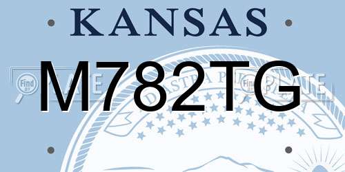M782TG Kansas License Plate