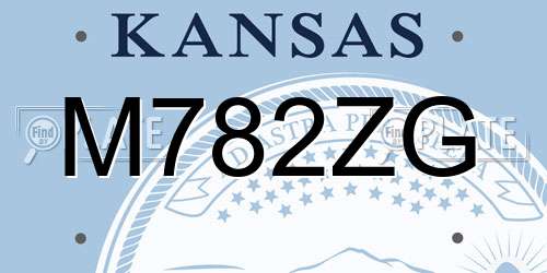 M782ZG Kansas License Plate