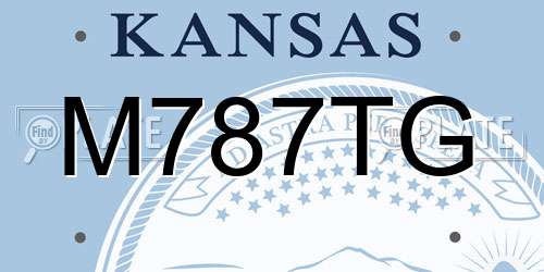 M787TG Kansas License Plate