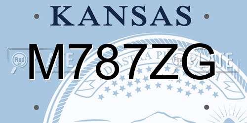 M787ZG Kansas License Plate