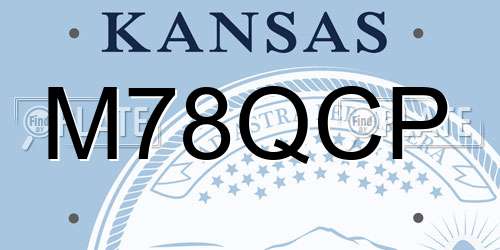 M78QCP Kansas License Plate