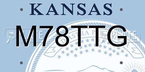 M78TTG Kansas License Plate