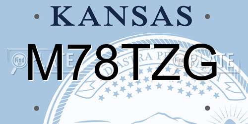 M78TZG Kansas License Plate