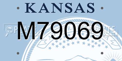 M79069 Kansas License Plate