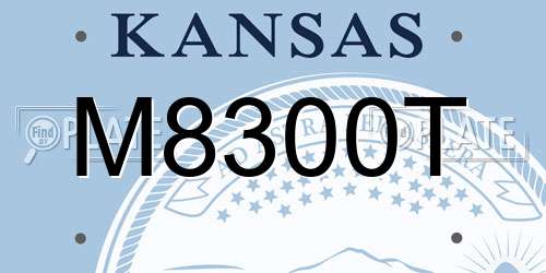 M8300T Kansas License Plate
